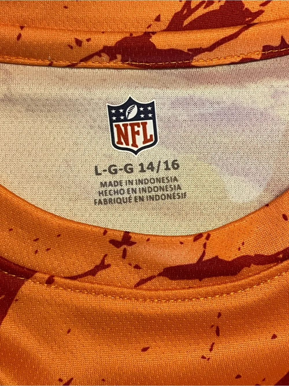 NFL Tampa Bay Buccaneers Orange and Maroon Graphic Short Sleeve YouthTee